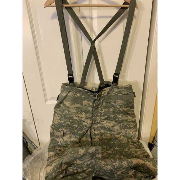 Overgarment Chemical Protective Camo Pant Sz M  Short Overall Suspenders Green - Picture 1 of 6